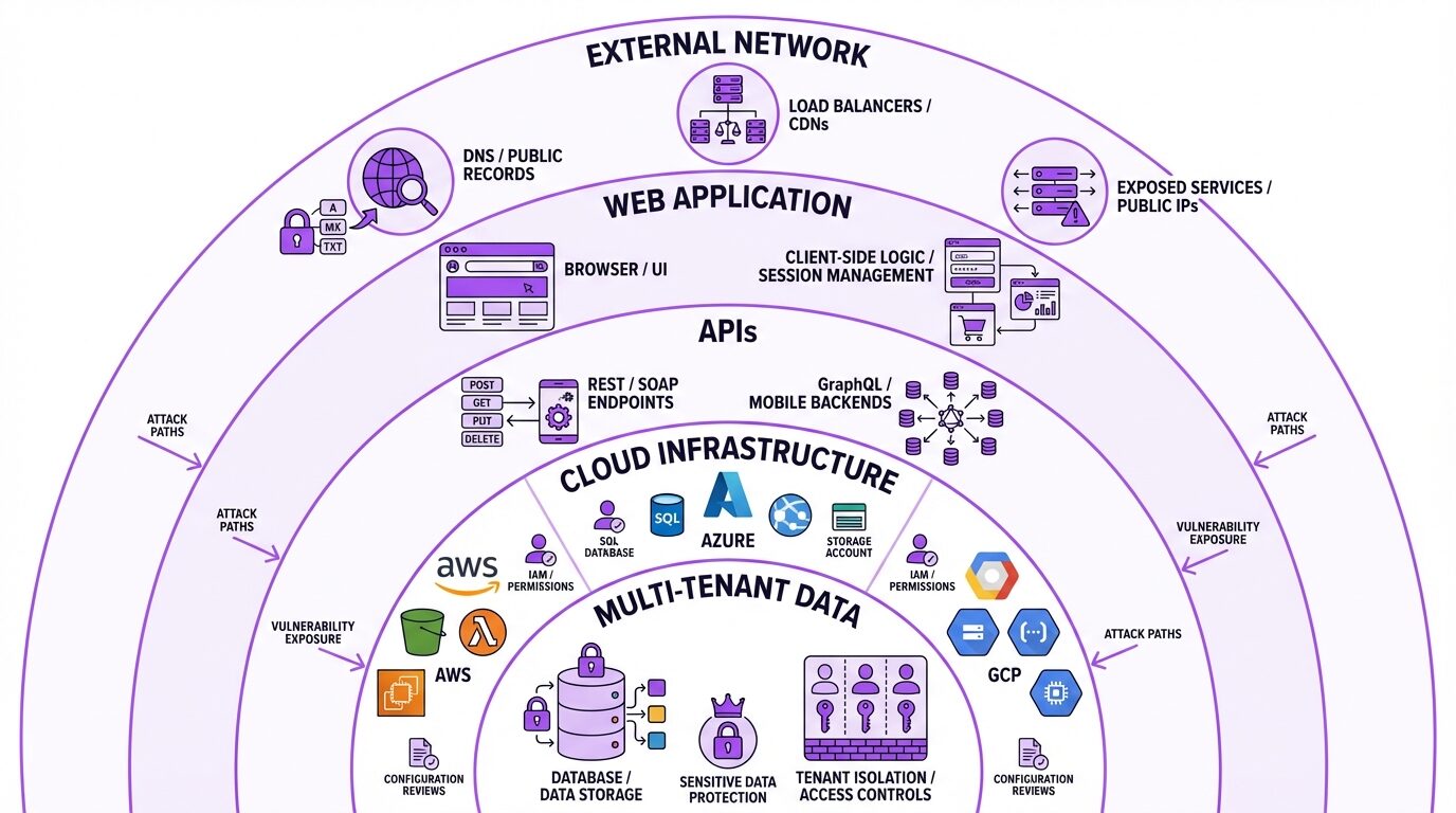 SaaS Application Attack Surface Layers for Penetration Testing
